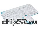 Комплект клавиатура + мышь Logitech "MK240 Wireless Combo" 920-005791, беспров., бело-синий (USB) (ret)
