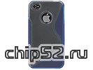Чехол Flextron "IPH4-GTP01" для Apple iPhone 4/4S, синий