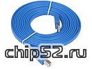 Кабель USB2.0 соединительный USB A-B Flextron "CU2-BMAM-Flat-Ni-3.0-01-P1", плоский, синий (3.0м) (oem)
