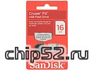 Накопитель USB flash 16ГБ SanDisk "Cruzer Fit", черный (USB2.0)