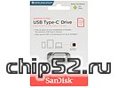 Накопитель USB flash 128ГБ SanDisk "Ultra Type-C", серебр.-черный (USB3.1)