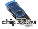 Картридер SDHC/microSDXC/MMC/MS Ginzzu "GR-412B", внешн., черно-синий (USB2.0) (ret)